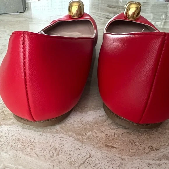 Alexander McQueen gold skull, red / Orange ballerina flat shoes 36 used